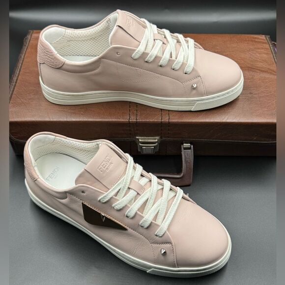 Fendi Shoes - Authentic FENDI Bugs Leather Monster Eye Spiked Sneakers